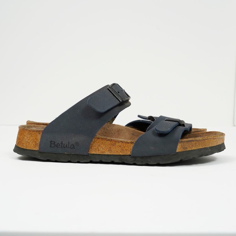 Betula Birkenstock Sandals Grayish-Blue Birko-Flor size W8/M6 Men’s Women’s